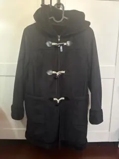 COMME CA ISM ブラックダッフルコート