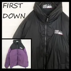 【リバーシブル】ファーストダウン☆刺繍ロゴ☆ダウンジャケット　Lサイズ　:HO