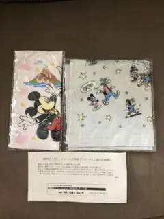 ミッキー・ミニー ハンドタオル 2枚セット
