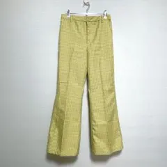 【美品】LOWRYS FARM ギンガムチェック フレアパンツ Lサイズ