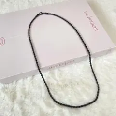 ステンレス ネックレス ロープチェーン メンズ レディース ブラック ジュエリー