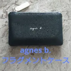 agnès b. ブラック レザー フラグメントケース カードケース