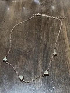 ハート型チャーム　ゴールドネックレス　レディースアクセサリー