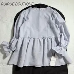 タグ付き✨ルイルエブティック/シアードットジャカードペプラムトップス/体型カバーのサムネイル