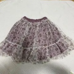 studiomom フラワープリントチュールスカート