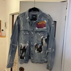 ZARA ダメージ加工 デニムジャケット