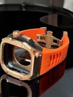 ウルトラ 49mm ステンレスローズケース オレンジラバー/::