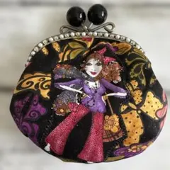 ロラライハリスMasqueradeがま口ポーチハンドメイド - メルカリ