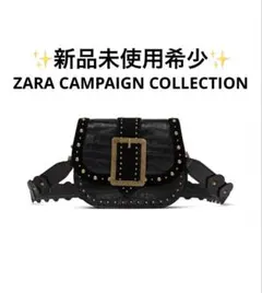 【新品：希少】ZARA クロコダイル レザー ショルダーバッグ