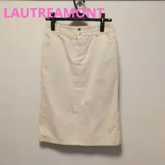 LAUTREAMONT　ホワイトコーデュロイスカート　サイズ2（M）のサムネイル