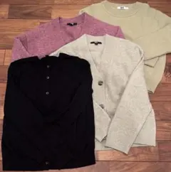ユニクロ　ニットカーディガン　４点まとめ売り