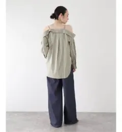 【FUMIE TANAKA/フミエタナカ】round stripe SH シャツのサムネイル