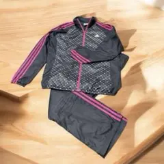 adidas CLIMAPROOF アディダス　ジャージ　ドット　ピンク　L
