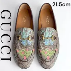 【S級・希少】グッチ ヨルダーン ホースビット ローファー フローラ タイガー