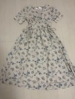 花柄ロングワンピース 半袖