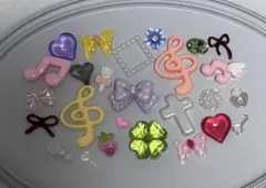 ネイルパーツ 音符 羽 ウィッシュコア リボン 平成女児クローバー