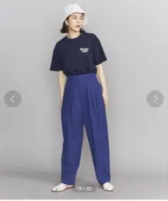 BEAUTY&YOUTH タックカーブ パンツ -ウォッシャブル-