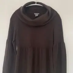 【SP】 大人可愛い ダークブラウン Aライン ニットワンピース 冬服 デート