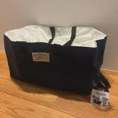 【新品未使用】レジカゴバッグ エコバッグ 保温保冷　猫　シンプル　ネイビー