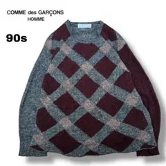 【COMMEdesGARCONS】97AW 田中オム アーガイル柄ニット F