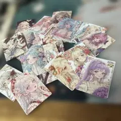 女の子 ステッカー 60枚＋α 紙シール コラージュ 少女 漫画 アニメ