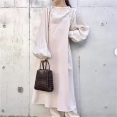 kastane / マットサテンキャミワンピース(アイボリー)