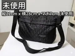 【未使用】​多収納 キルティング ショルダーバッグ 黒 軽量 長財布OK