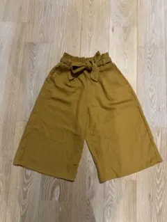 ikka リボン付きワイドパンツ 130 マスタードのサムネイル