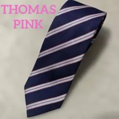 THOMAS PINK ネクタイ ネイビー ピンク　ストライプのサムネイル