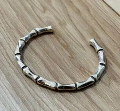 Mexico製 メキシコ 925 シルバーバングル バンブー ボーンモチーフのサムネイル