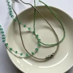 No.11 ビーズネックレス セット ハンドメイド