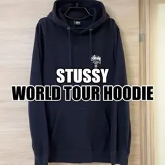 622: STUSSY スウェットパーカー WORLD TOUR HOODIE