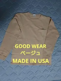 Goodwear ロンＴポケット ベージュ M MADE IN USAのサムネイル
