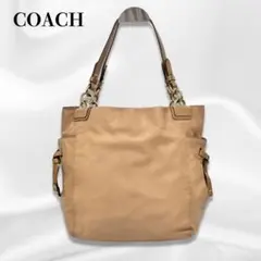 COACH コーチ トートバッグ グラブタンレザー キャメル PC A4 肩掛け