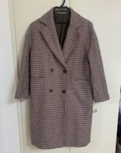 チェスターコート チェック ロングコート