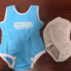 セントラルスポーツ ベビー水着 水色 アンダーパンツ付き 80-90