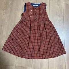 【美品】　ファミリア　ワンピース　110 チェック