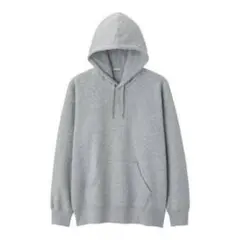GU スウェットプルパーカー グレー 裏起毛　L