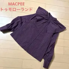 【美品】マカフィー MACPHEE トゥモローランド ビッグカラー　ブラウス