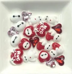 オリジナルMIX 20個 ベイマックス　変形ハート　ハグミー　　ネイルパーツ