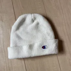 Champion ホワイト ニット帽　チャンピョン　ビーニー　スノーボード