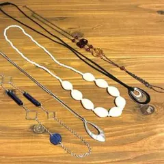 美品豪華ネックレス 5点セット ロングネックレス シンプル上品レトロまとめ売り