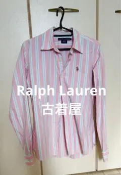 美品　古着　RalphLauren ストライプシャツ　サイズ6 スリムフィット