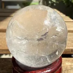 ヒマラヤ産水晶　スフィア　丸玉　台座付き　42mm 102g 自然石②