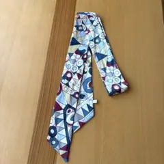 【美品✨】幾何柄　スカーフ　レトロ　ジオメトリツク　サイケデリック