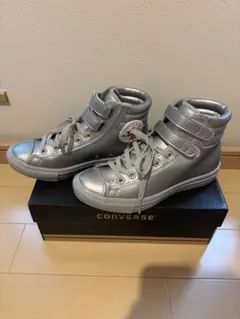 CONVERSE ALL STAR シルバー ハイカットスニーカー　ベルクロ
