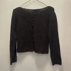 ANNE KLEIN 黒 カーディガン Mサイズのサムネイル