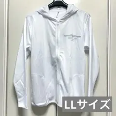 【新品】LLサイズ/メッシュ素材/ホワイト フルジップ