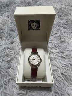 ANNE KLEIN レディース 腕時計 ボルドーレザー