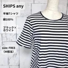 SHIPS any トップス F ボーダー Tシャツ M カットソー 綿100%のサムネイル